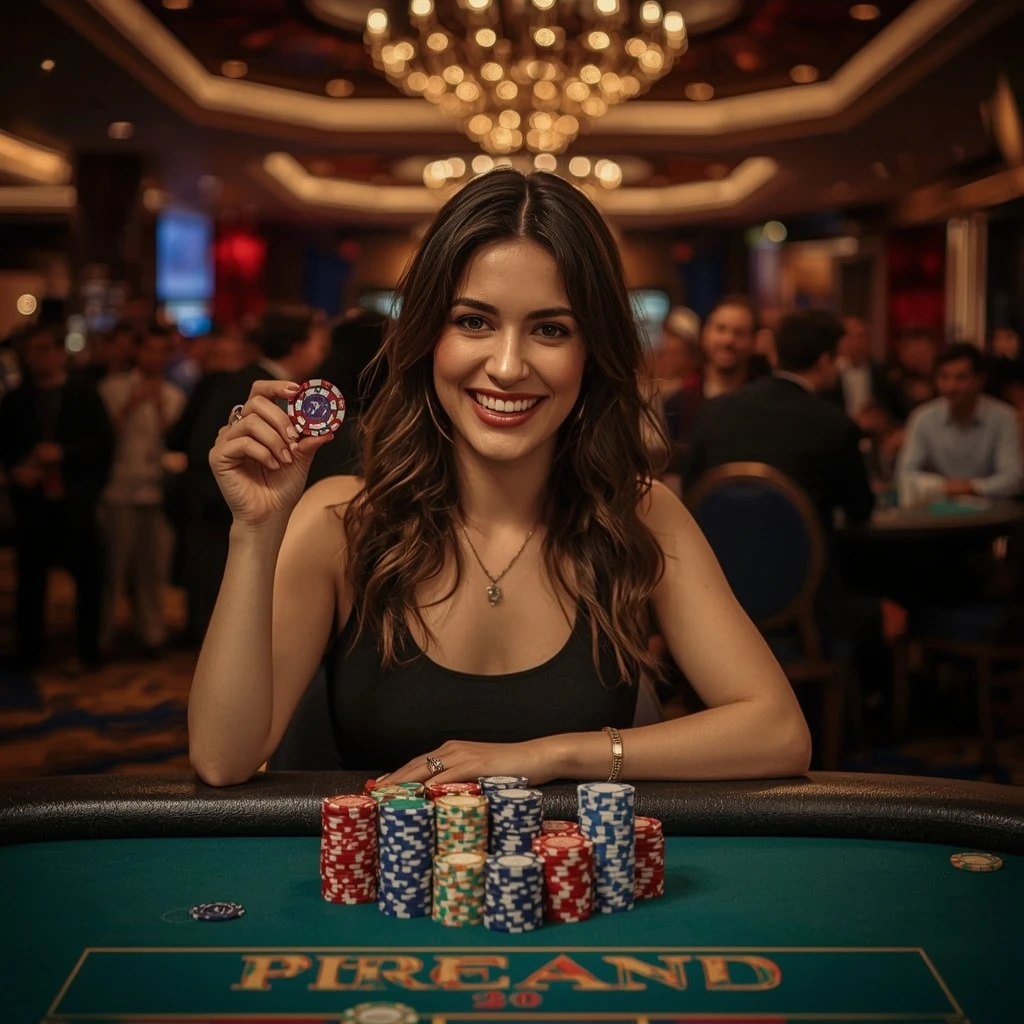 bonus dans les mains d'un homme au casino Julius Casino