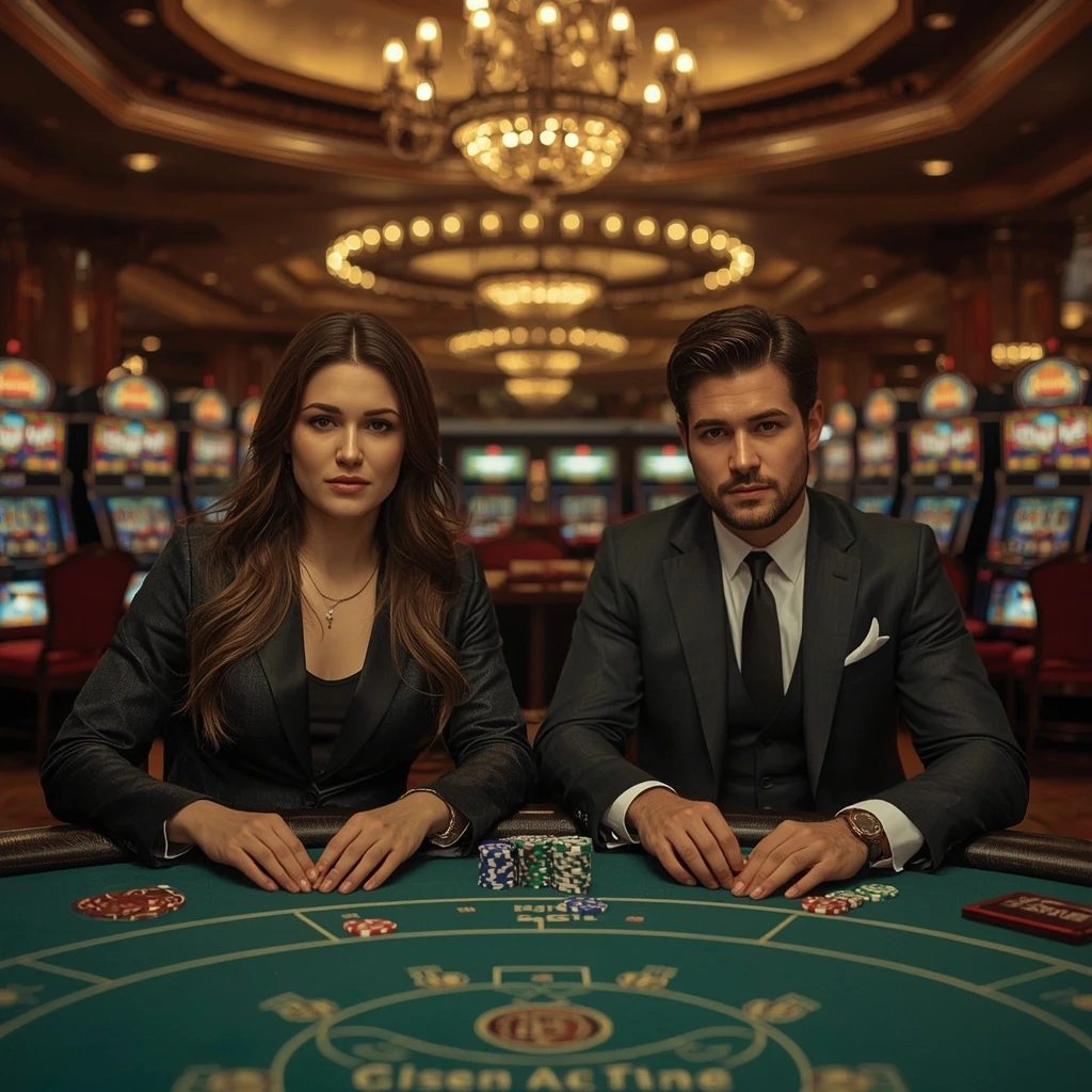Deux joueurs de poker dans un Julius Casino